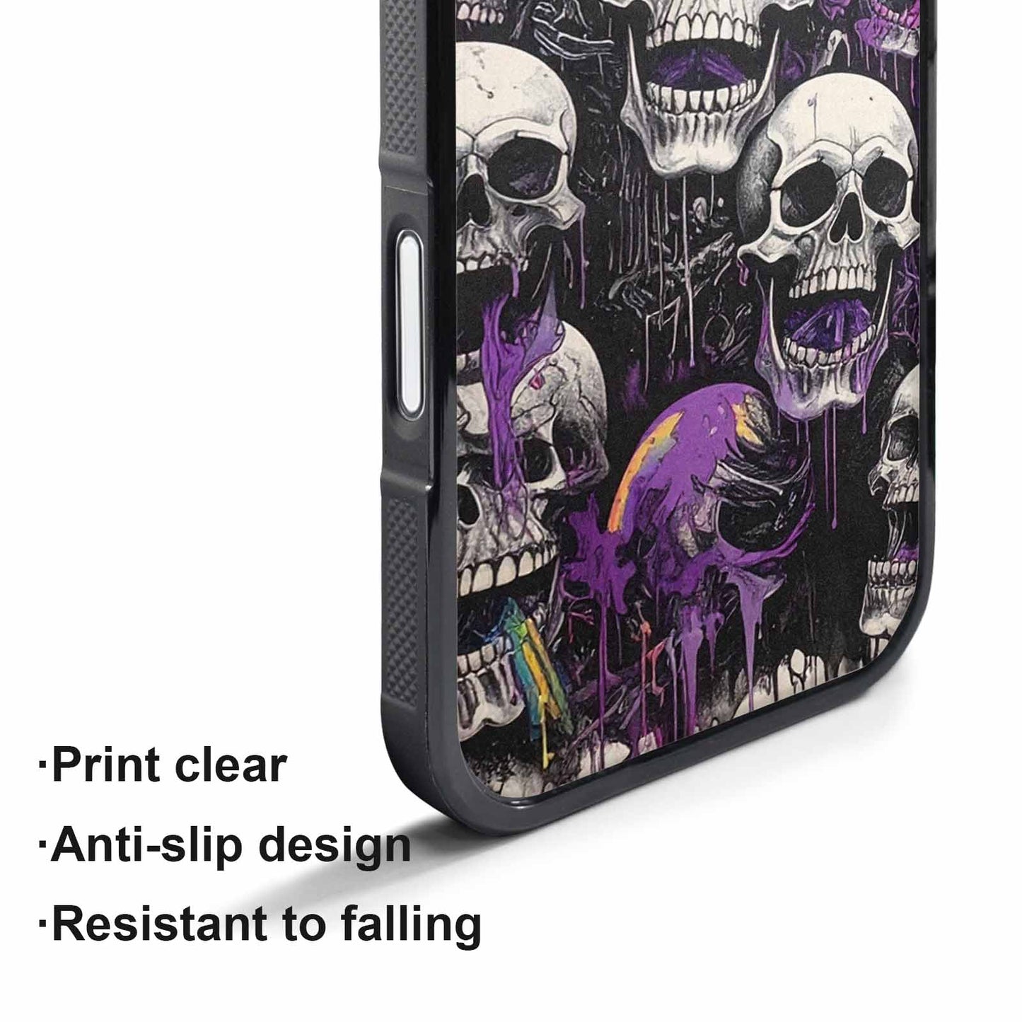 iPhone 17 Air Case — Black Purple Ink Rainbow From Gothic, Unique Phone Case Design