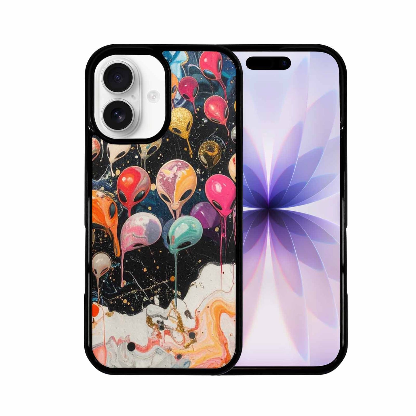iPhone 17 Case — Aliens Marblealiens Pattern Alien Scifi, Unique Phone Case Design