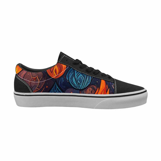 WOMEN'S Fire Flame Canvas Lace-Up Surreal Custom Sneakers
