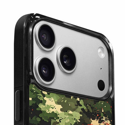 iPhone 17 Pro Case — Small Military Camouflage Blotch Pattern Camo, Personalized Phone Case