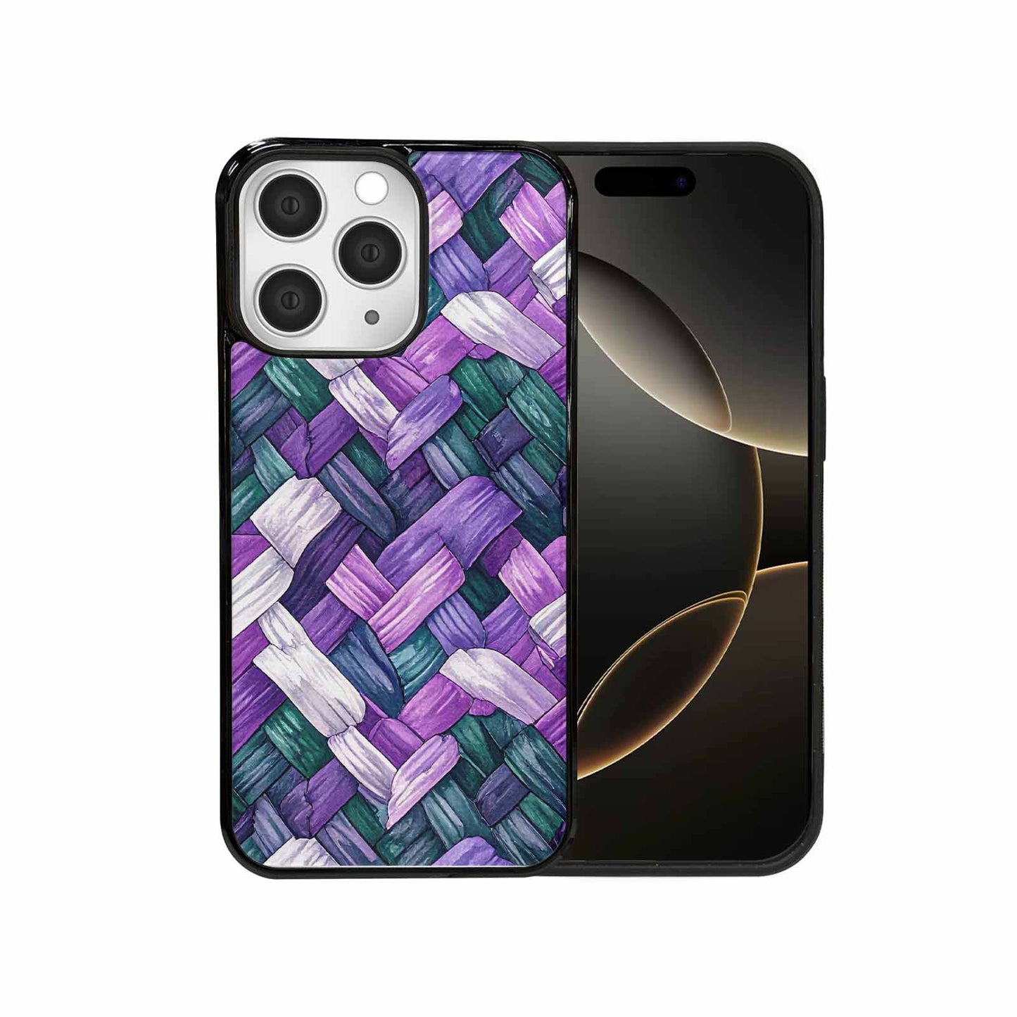 iPhone 15 Pro Max Case — Genderqueer Flag Color Theme Small Rainbow, Custom Phone Case