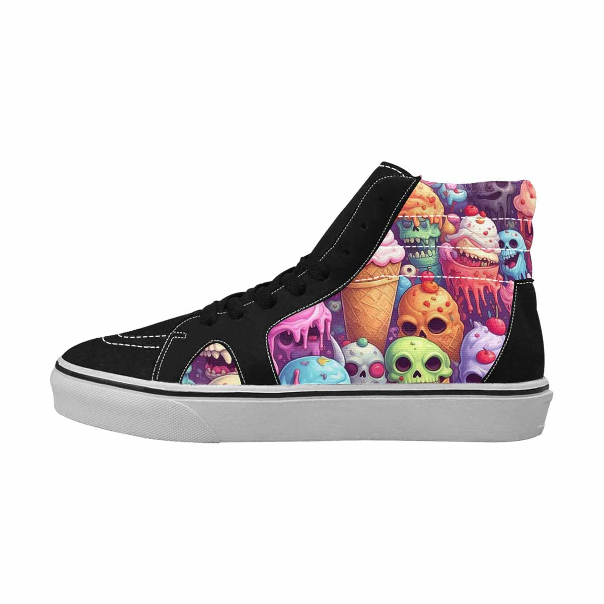 MEN'S Ice Cream Monsters  High Top Canvas Surreal Shoes