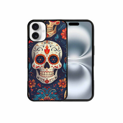 iPhone 16 Plus Case — Day Dead Sugar Skull Art 100s, Original Design Phone Case