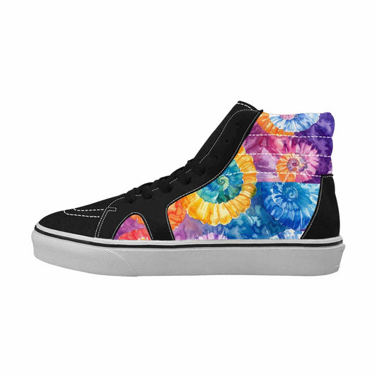 WOMEN'S Tie Dye Swirl High Top Canvas Vivid Custom Shoes