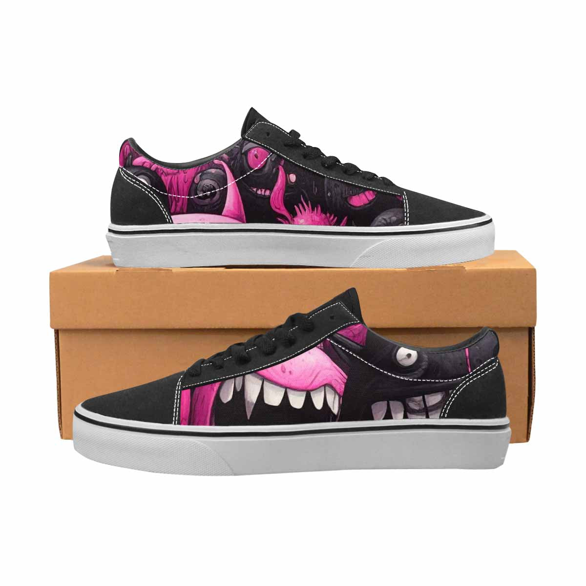 WOMEN'S Monsters (general) Lace-Up Canvas Surreal Custom Shoes