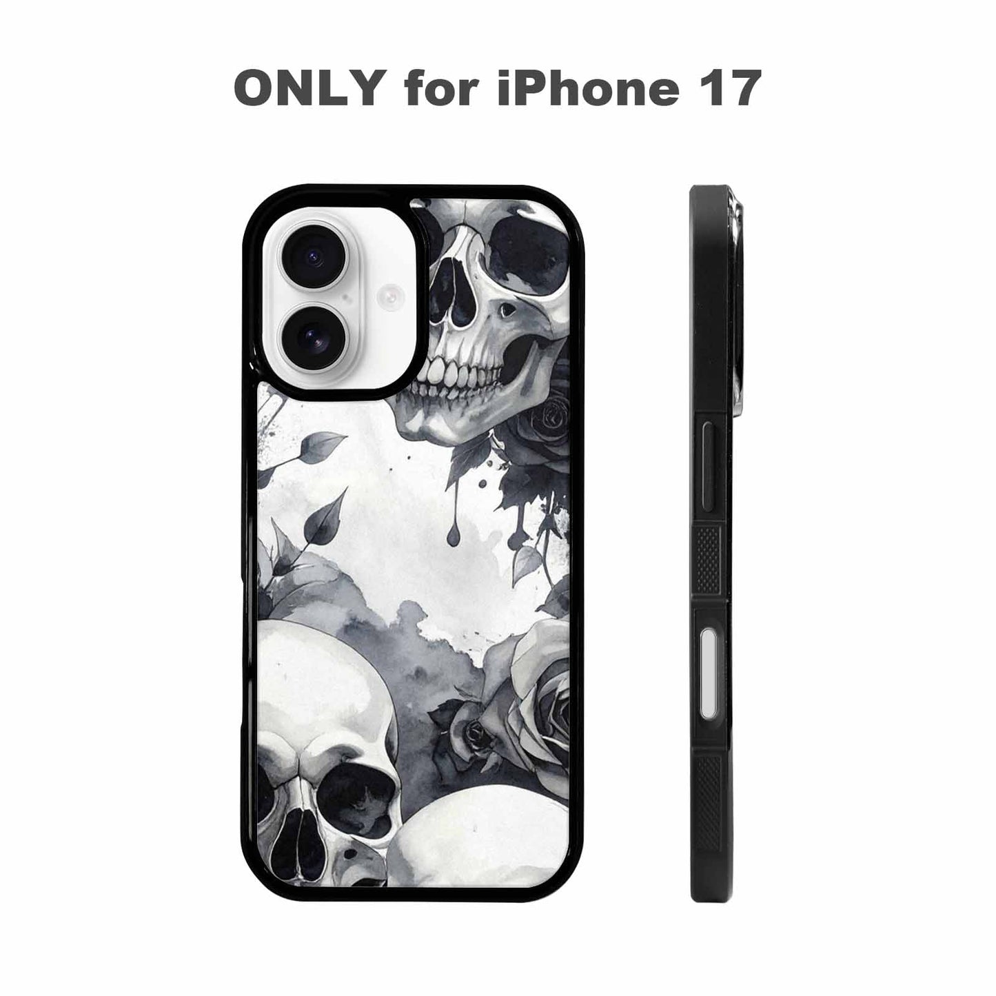 iPhone 17 Case — Skull Dark Art Gothic Print Gothic, Personalized Phone Case
