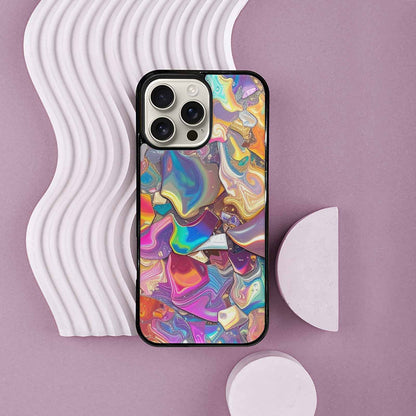 iPhone 16 Pro Max Case — Holographic Iridescent Shimmer Pattern Hundreds Of, Unique Phone Case Design