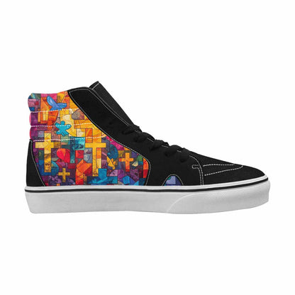 MEN'S Faith Cross High Top Canvas Grunge Shoes