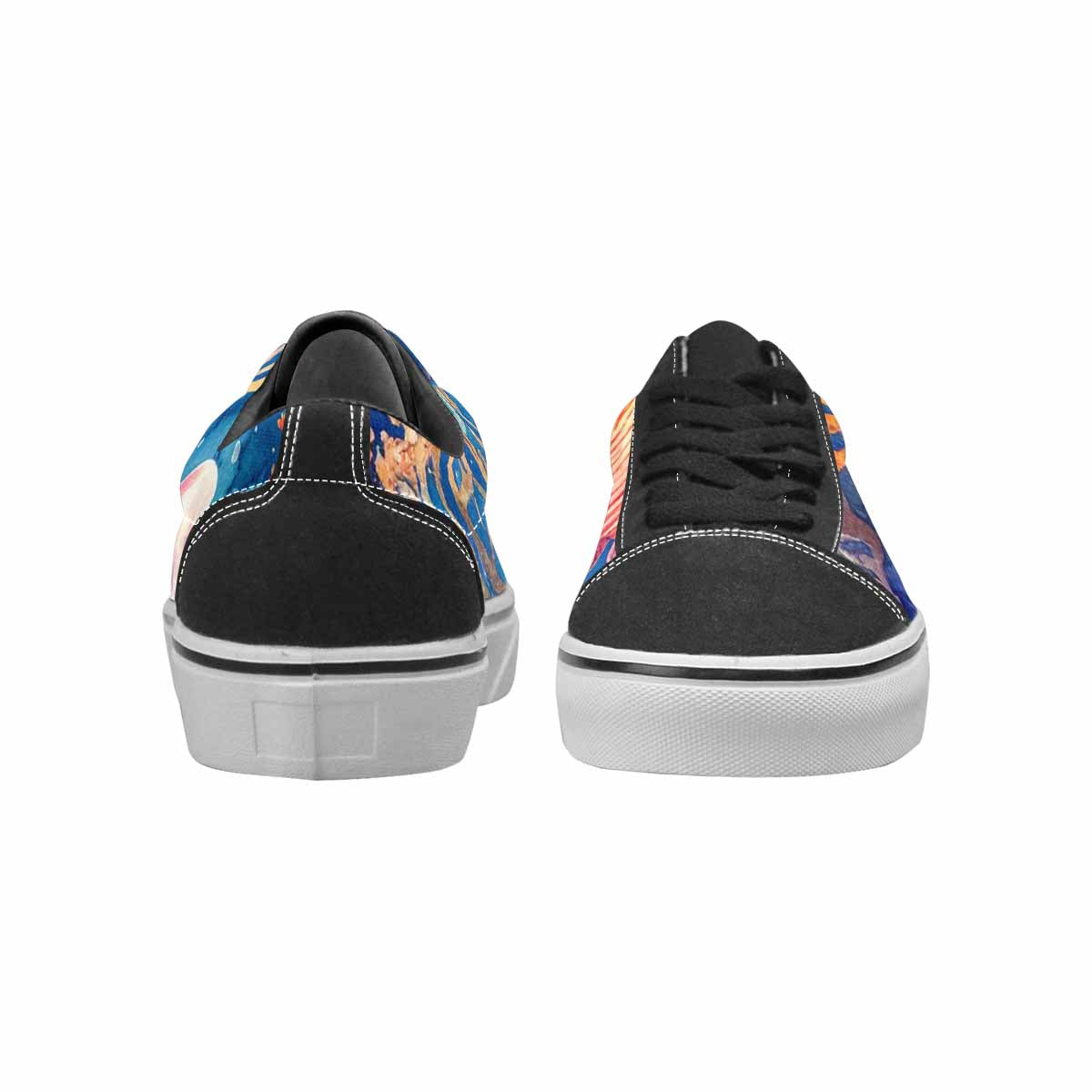 MEN'S Fish Scale Coral Canvas Lace-Up Aesthetic Shoes