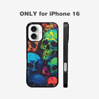 iPhone 16 Case — 1000s Of Skulls Digital Camo Drip, Custom Printed Phone Case