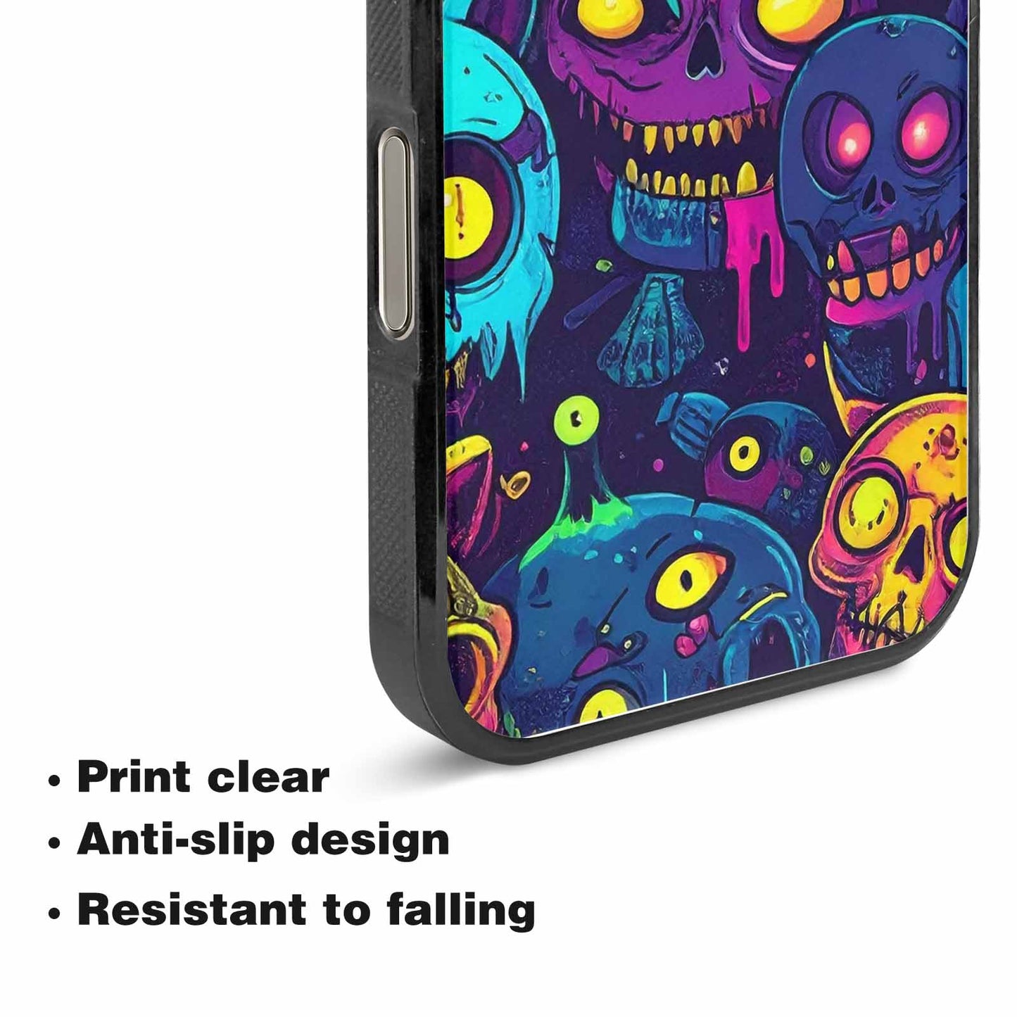 iPhone 15 Pro Max Case — Mixed Toxic Glow Creature Pattern Hundreds, Custom Made Phone Cover