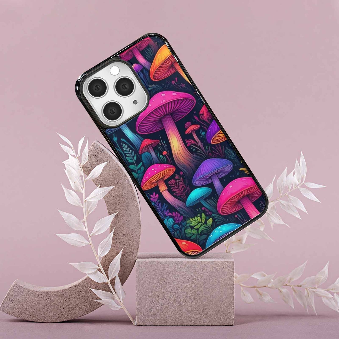 iPhone 15 Pro Max Case — Psychedelic Mushroom, Custom Printed Phone Case