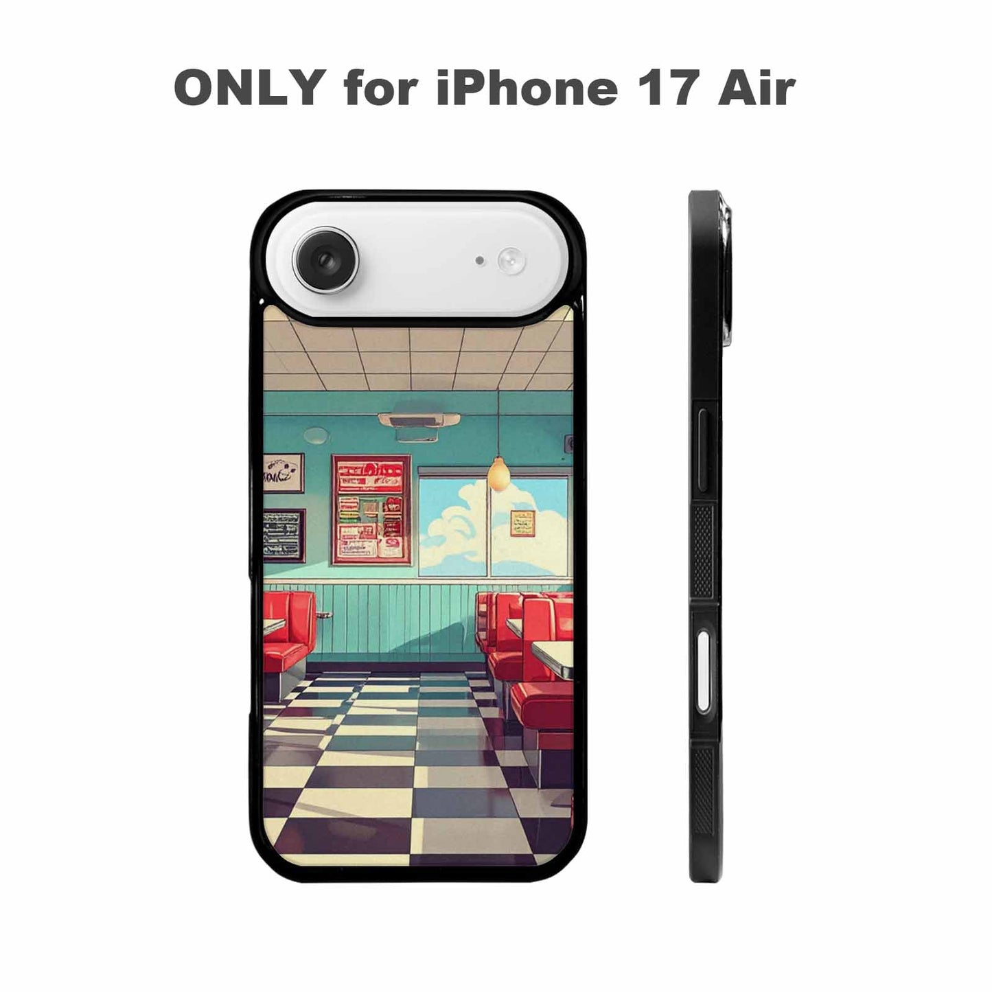 iPhone 17 Air Case — Diner Cartoon Art Pattern Retro Vintage, Custom Phone Case