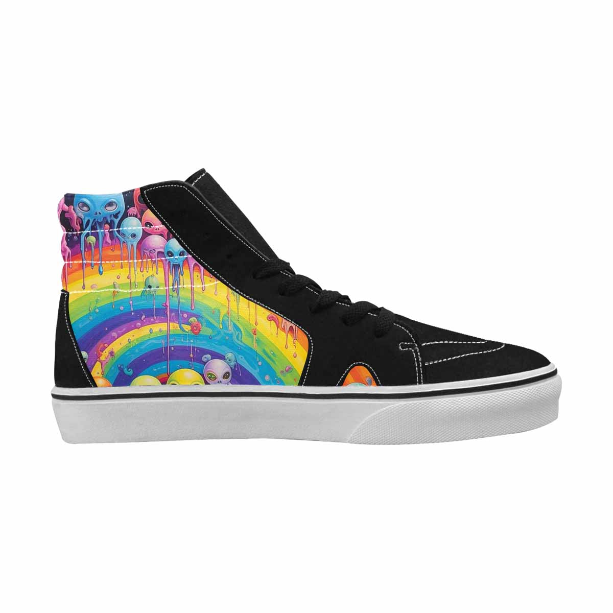 MEN'S Aliens  Tie Dye High Top Canvas Surreal Custom Shoes