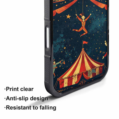 iPhone 17 Pro Max Case — Vintage Circus Art Pattern Retro Vintage, Custom Art Phone Cover