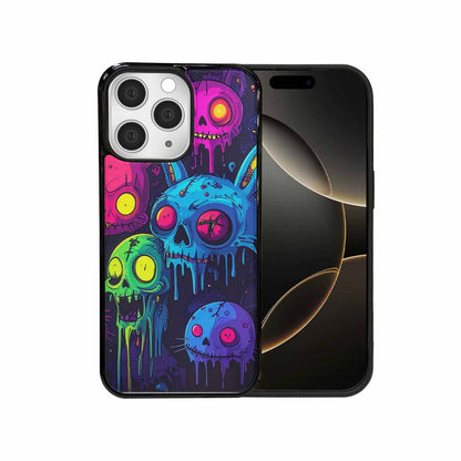 iPhone 15 Pro Max Case — Mixed Toxic Glow Creature Pattern Hundreds, Customized Protective Case