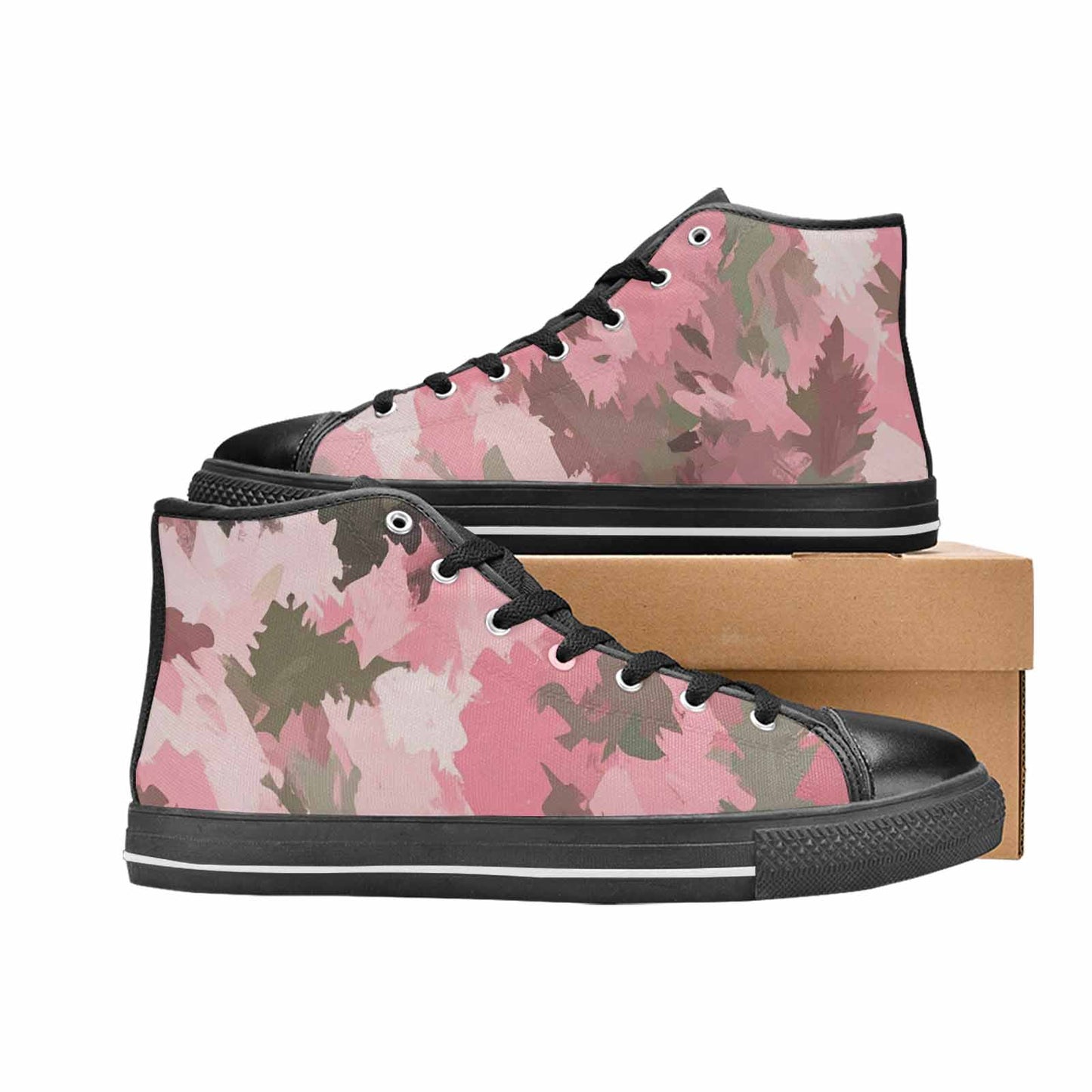 WOMEN'S Military Camouflage Blotch High Top Canvas Aesthetic Custom Sneakers