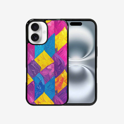 iPhone 16 Case — Pansexual Flag Color Theme Small Rainbow, Customized Protective Case