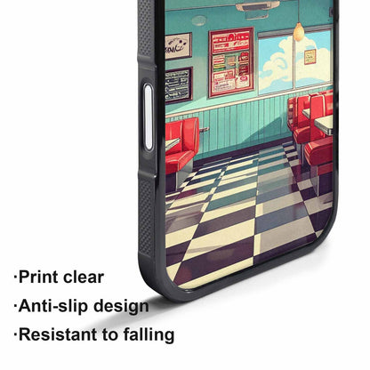 iPhone 17 Air Case — Diner Cartoon Art Pattern Retro Vintage, Custom Phone Case