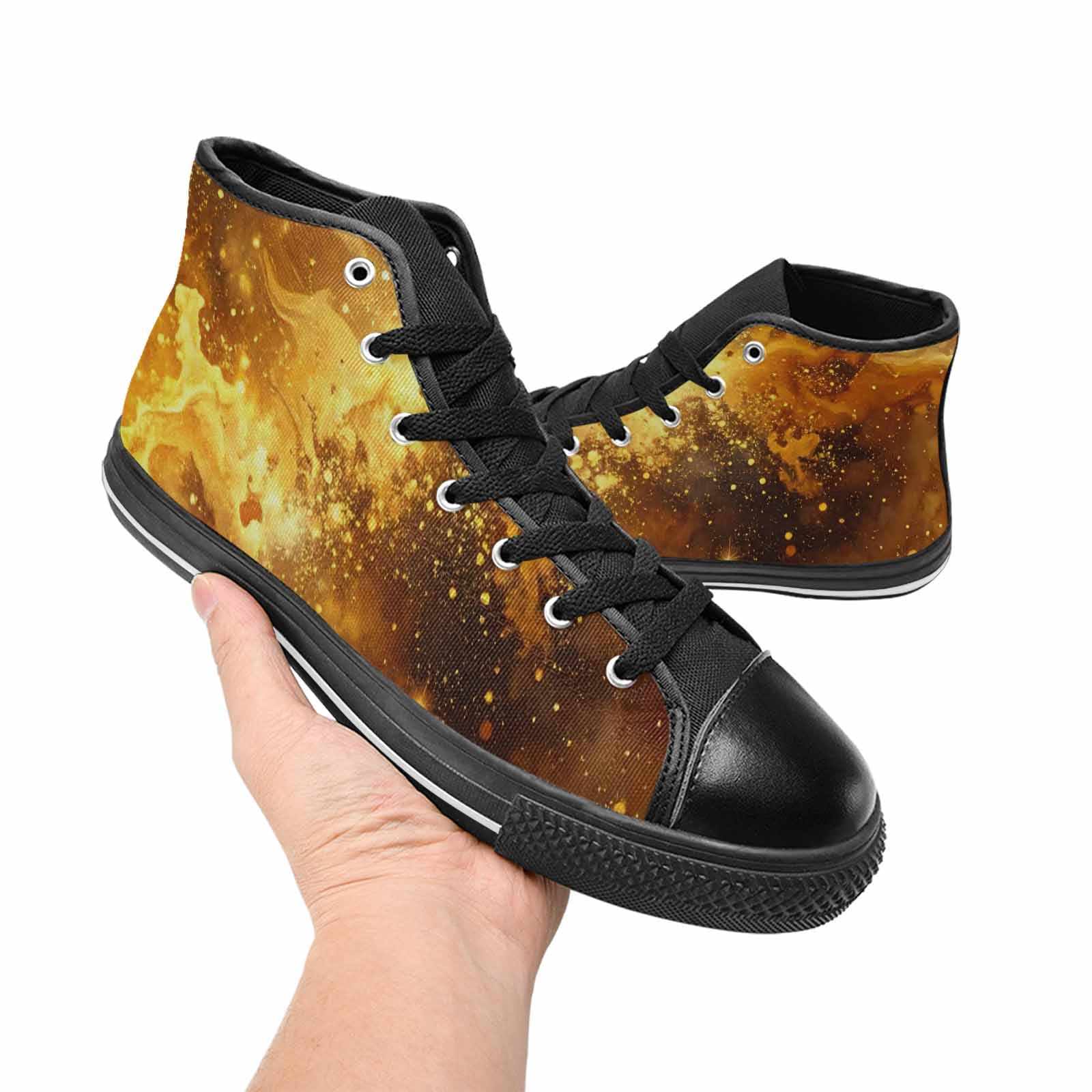 MEN'S Galaxy Art - High Top Canvas Dark Academia Custom Shoes