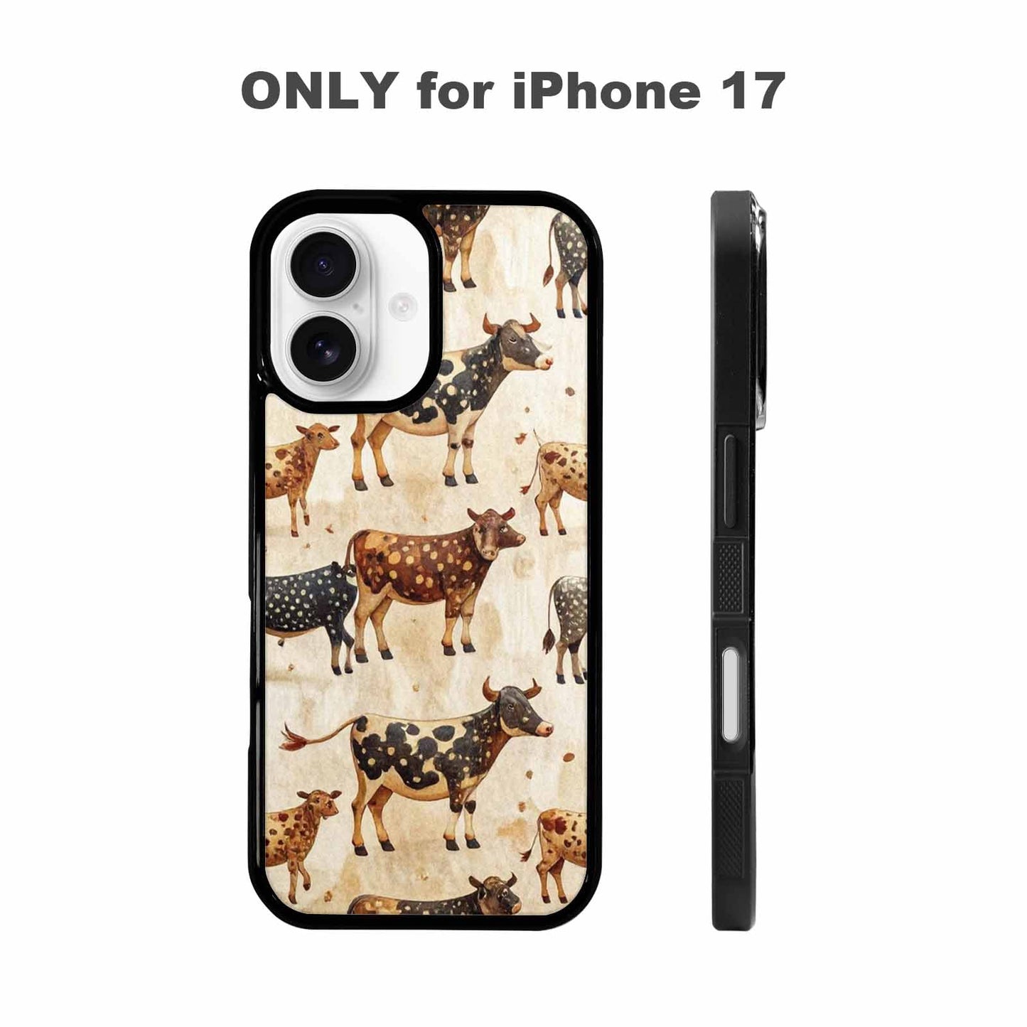 iPhone 17 Case — Small Cow Animal Print Animal Print, Custom Made Phone Cover
