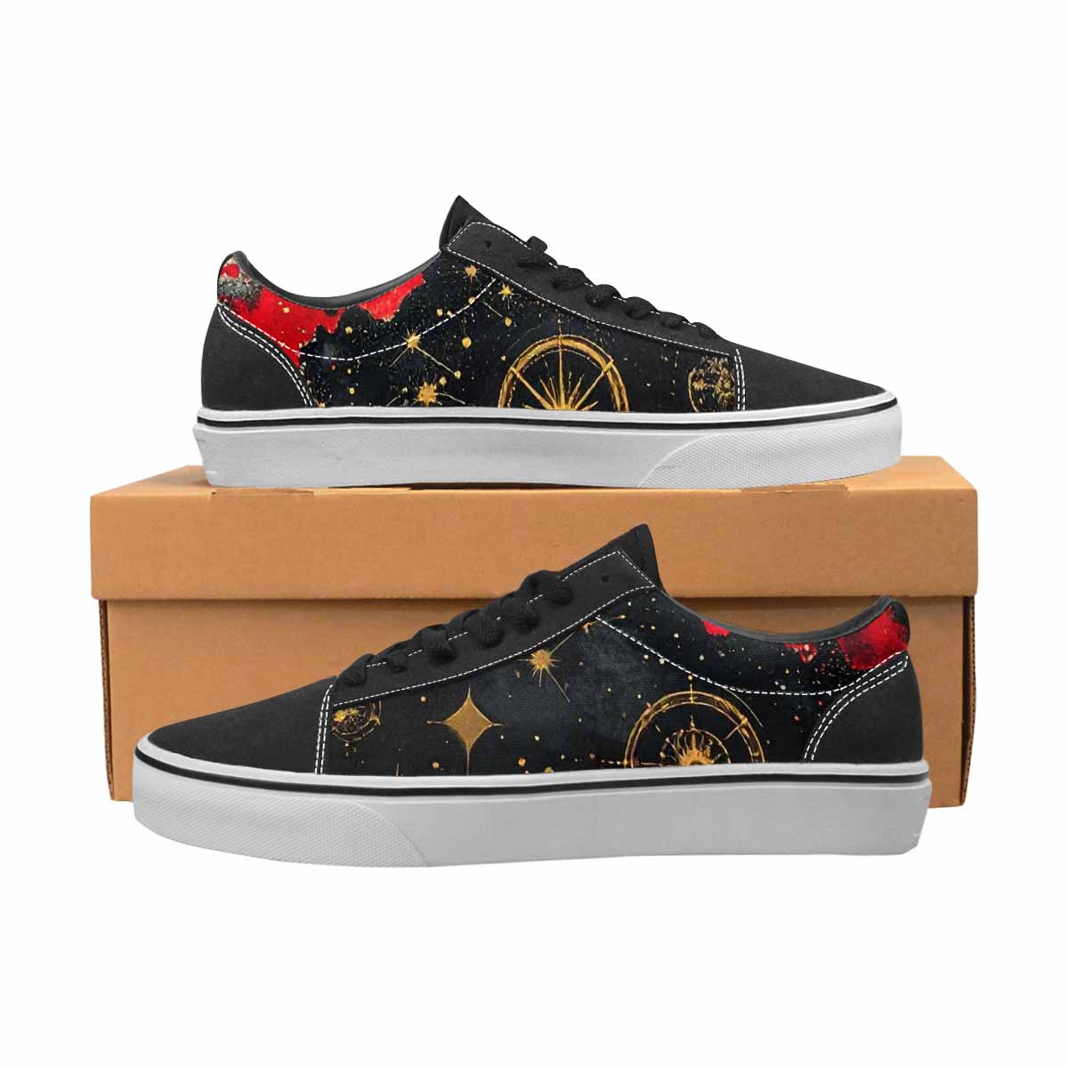 WOMEN'S Zodiac Constellation Lace-Up Canvas Vivid Sneakers