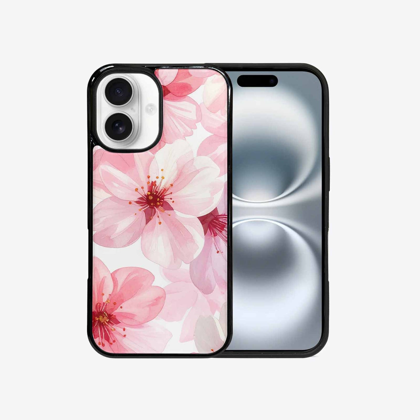iPhone 16 Case — Japanese Cherry Blossom Pattern Sakura Flowers, Custom Printed Phone Case