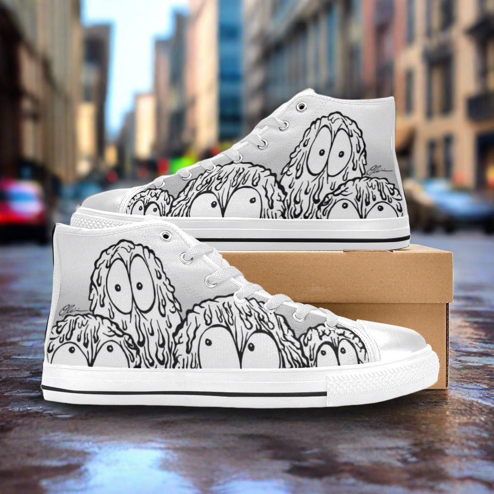 Dripping Monsters Grey Men - Freaky Shoes®