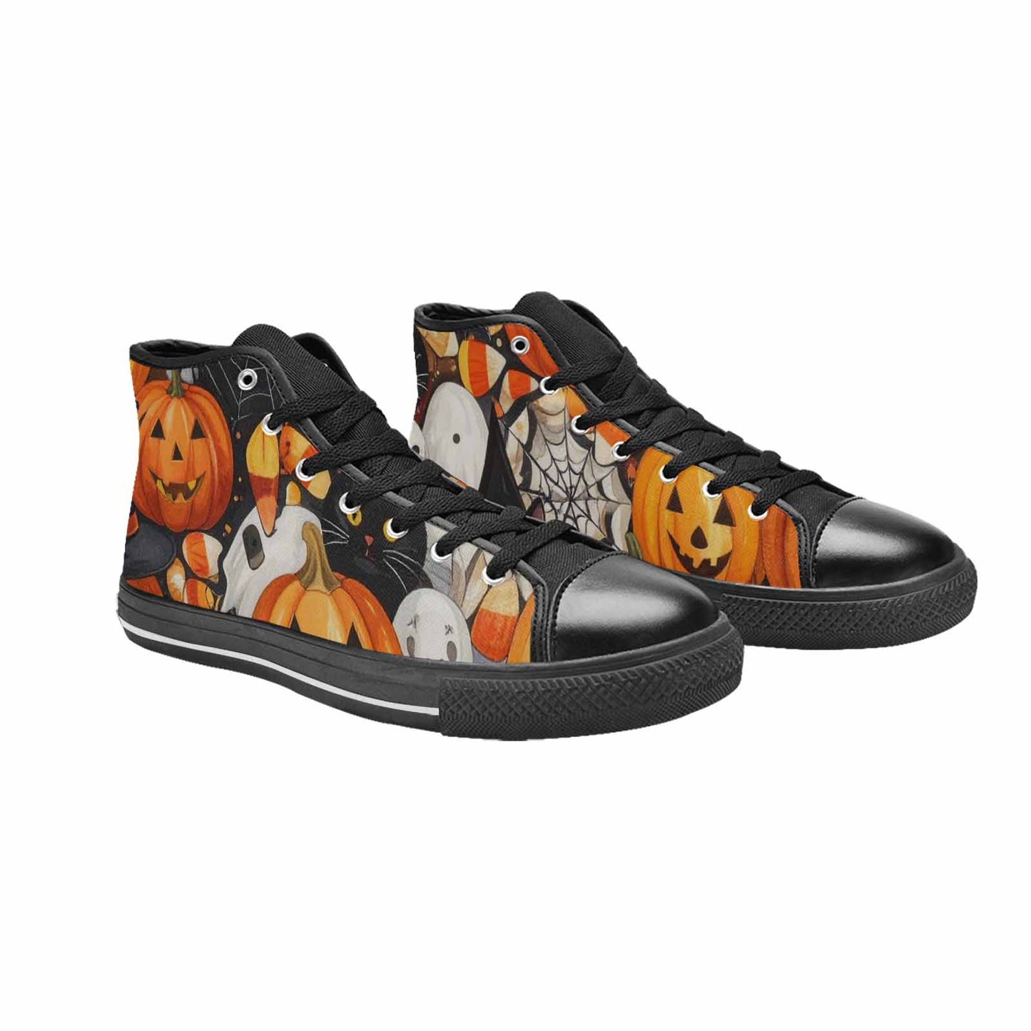 WOMEN'S Halloween High Top Canvas Wallpaper Art Custom Shoes