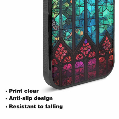 iPhone 15 Plus Case — Stained Glass Cathedral Custom, Unique Phone Case Design