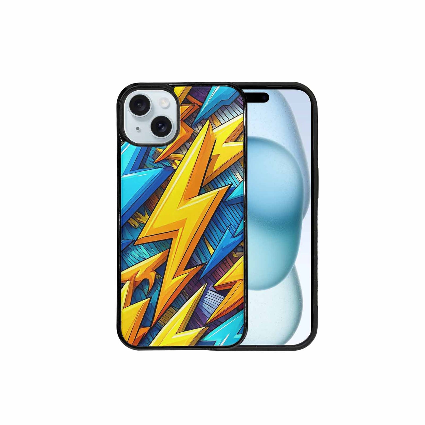 iPhone 15 Plus Case — Lightning Bolt Storm Pattern Hundreds Of, Unique Phone Case Design