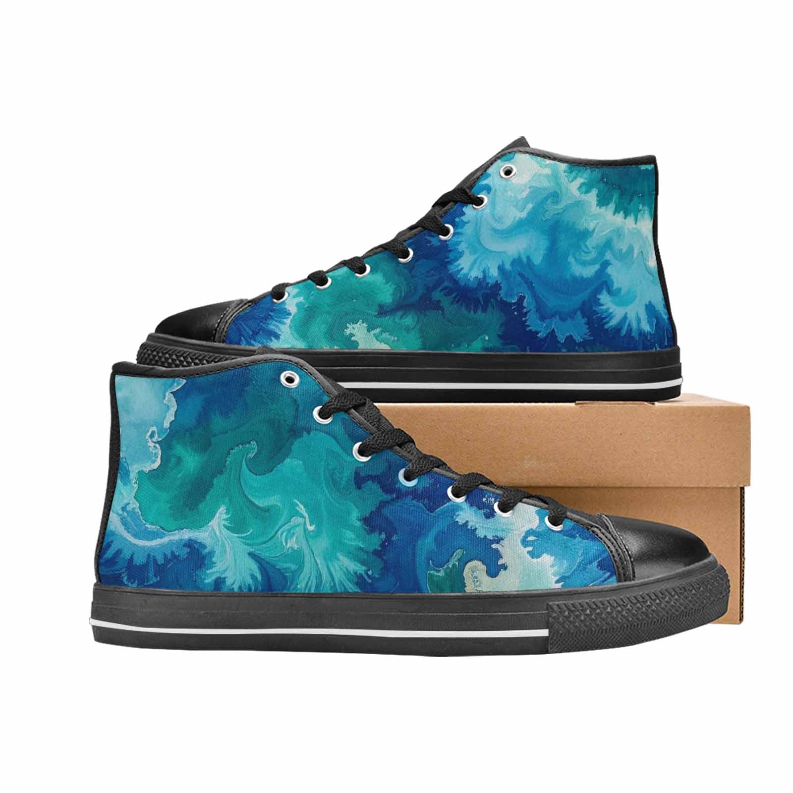 MEN'S Tie Dye - High Top Canvas Aesthetic Custom Sneakers
