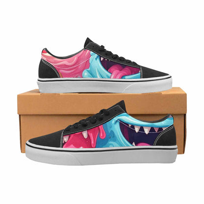 MEN'S Melting Icecream Monster Cherry Canvas Lace-Up Dark Academia Custom Sneakers