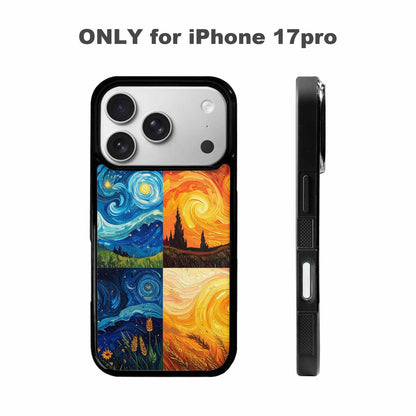 iPhone 17 Pro Case — Small Van Gogh Style Swirl Galaxy, Custom Art Phone Cover
