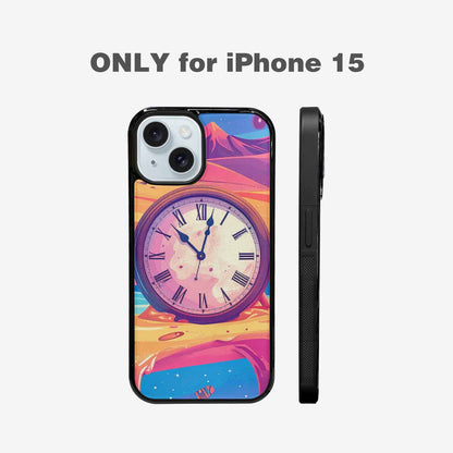 iPhone 15 Case — Salvadore Dali Surrealist Dreamscape Pattern Melting, Original Design Phone Case