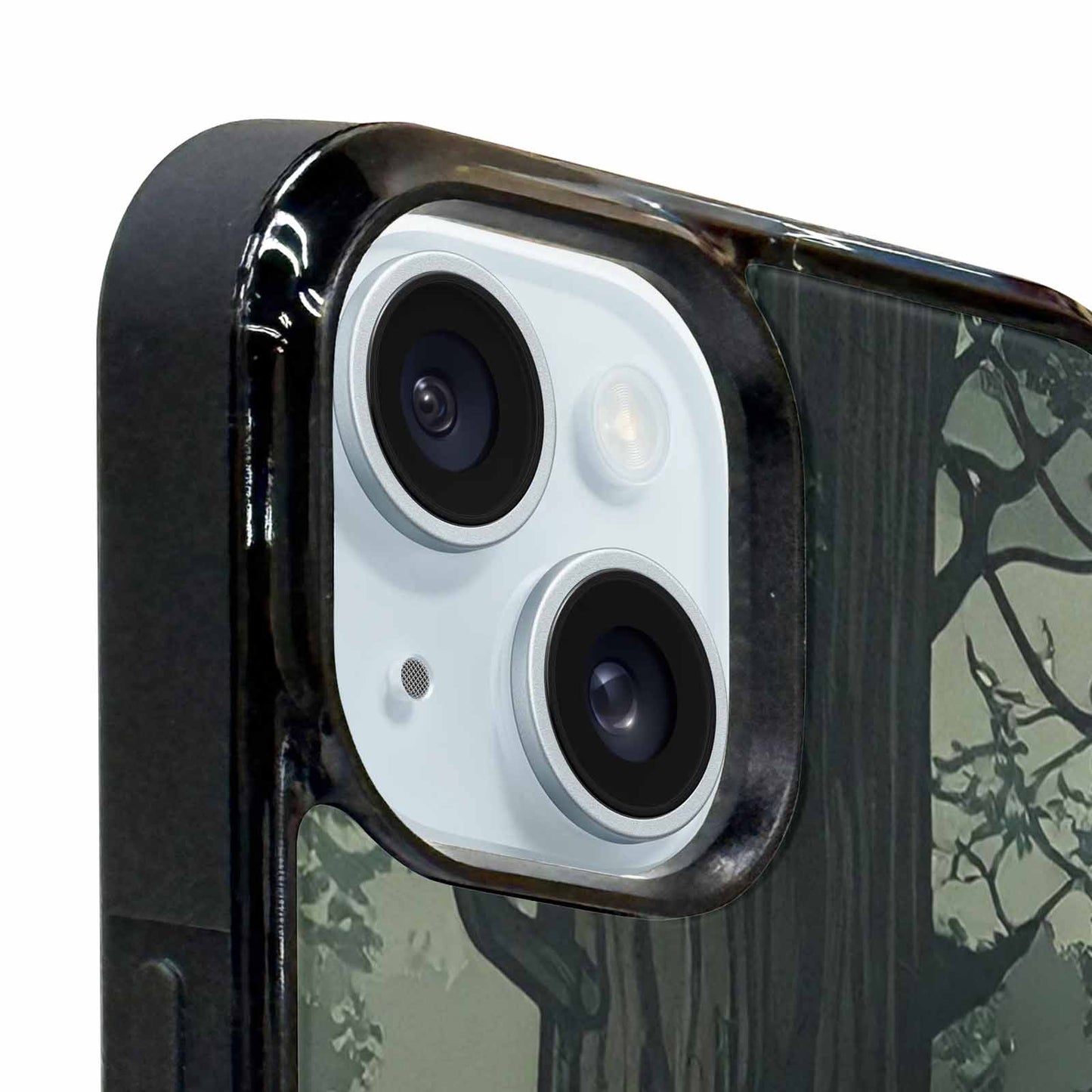 iPhone 15 Plus Case — Seamless Pattern Ancient Redwood Forest Giant, Custom Phone Case