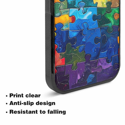 iPhone 15 Case — Autism Puzzle Pieces Puzzle Piece Pattern, Custom Print Case Cover