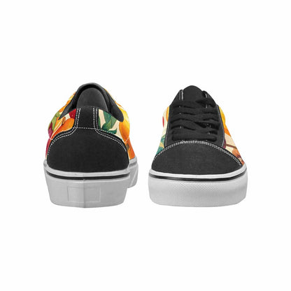 WOMEN'S Cherry Fruit Print Canvas Lace-Up Aesthetic Custom Shoes