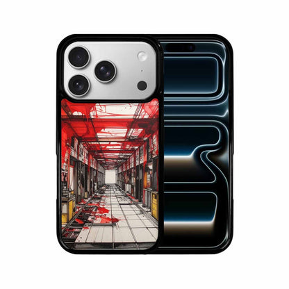 iPhone 17 Pro Case — Liminal Space Fragment Black Red Galaxy, Custom Printed Phone Case