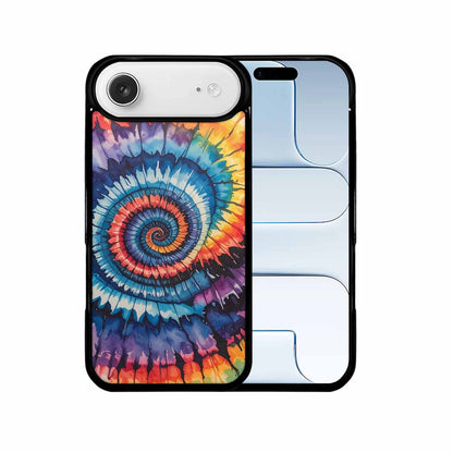 iPhone 17 Air Case — Black Blue Ink Tie Dye Tie, Unique Phone Case Design