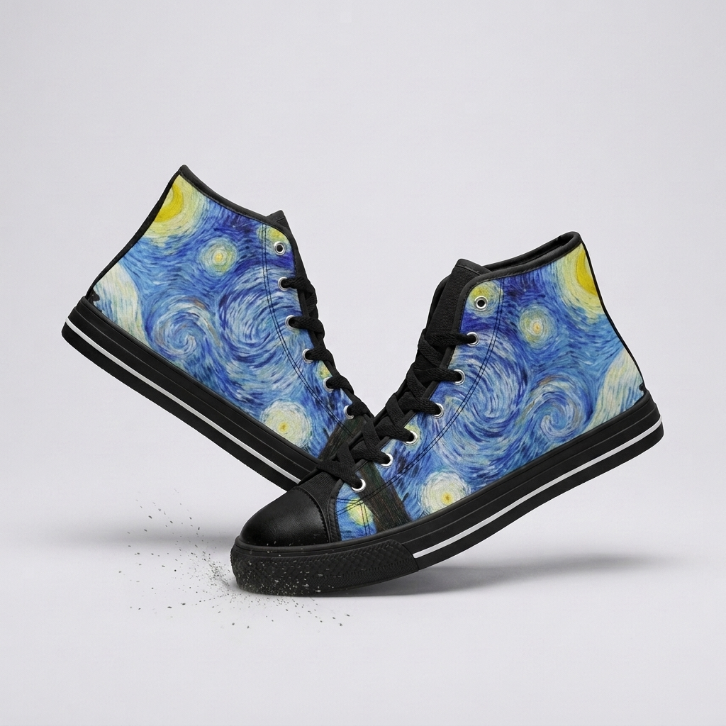 MEN'S Starry Night Custom Sneakers (II) | Freaky Shoes®