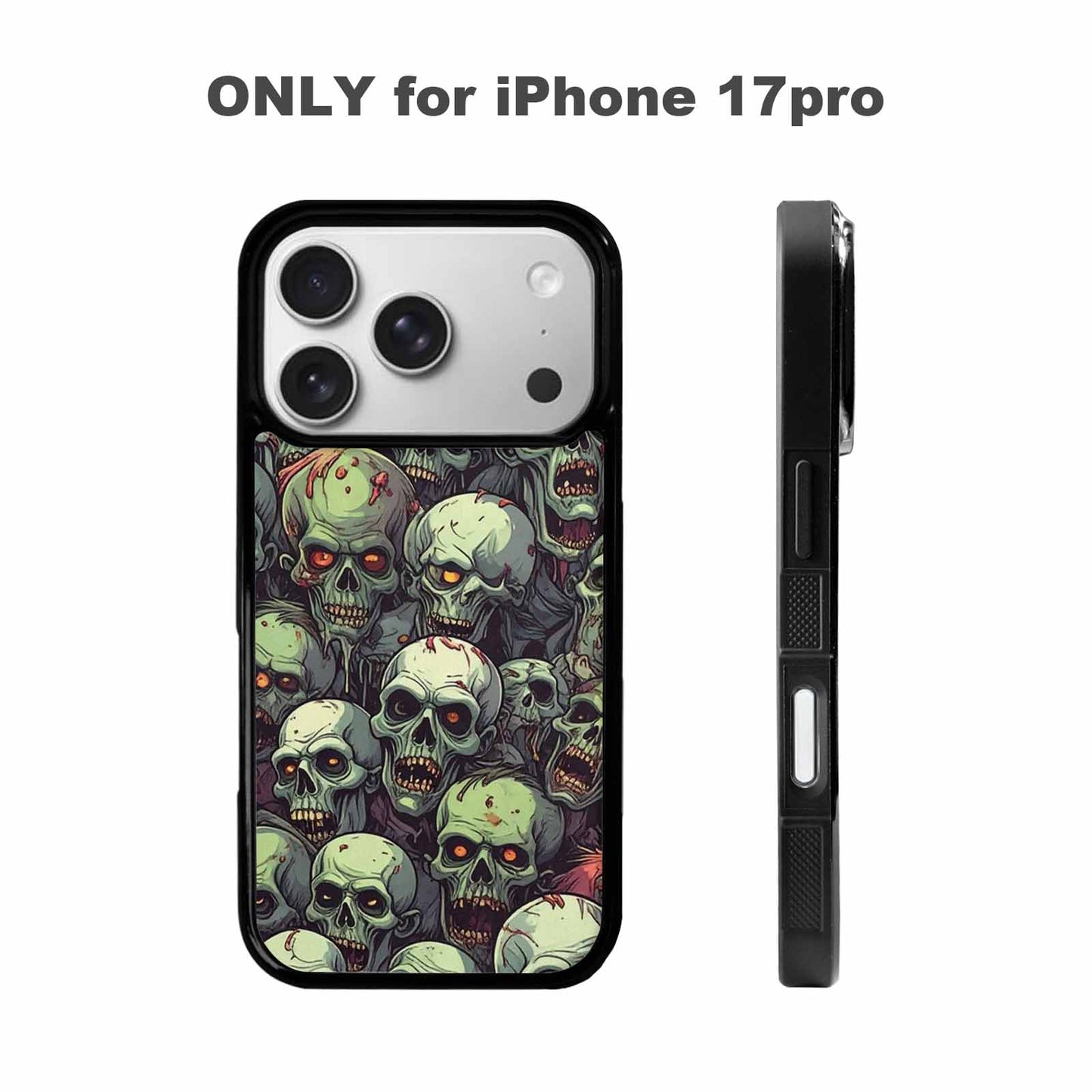 iPhone 17 Pro Case — Zombie Head Pattern Hundreds Of Gothic, Customized Protective Case