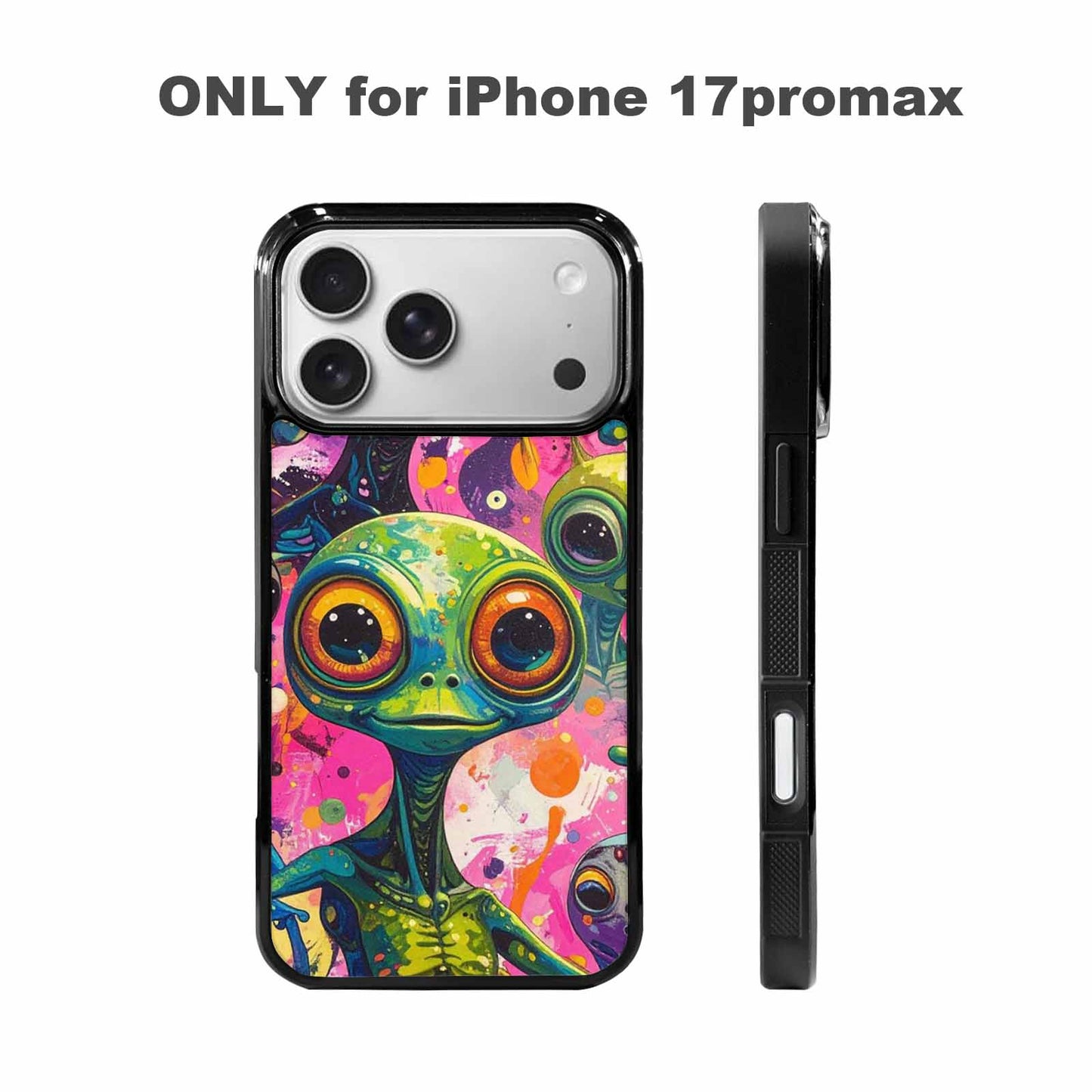 iPhone 17 Pro Max Case — Seamless Tileable Pattern Of Alien Scifi, Custom Phone Case