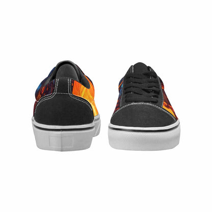MEN'S Fire Flame Canvas Lace-Up Wallpaper Art Shoes