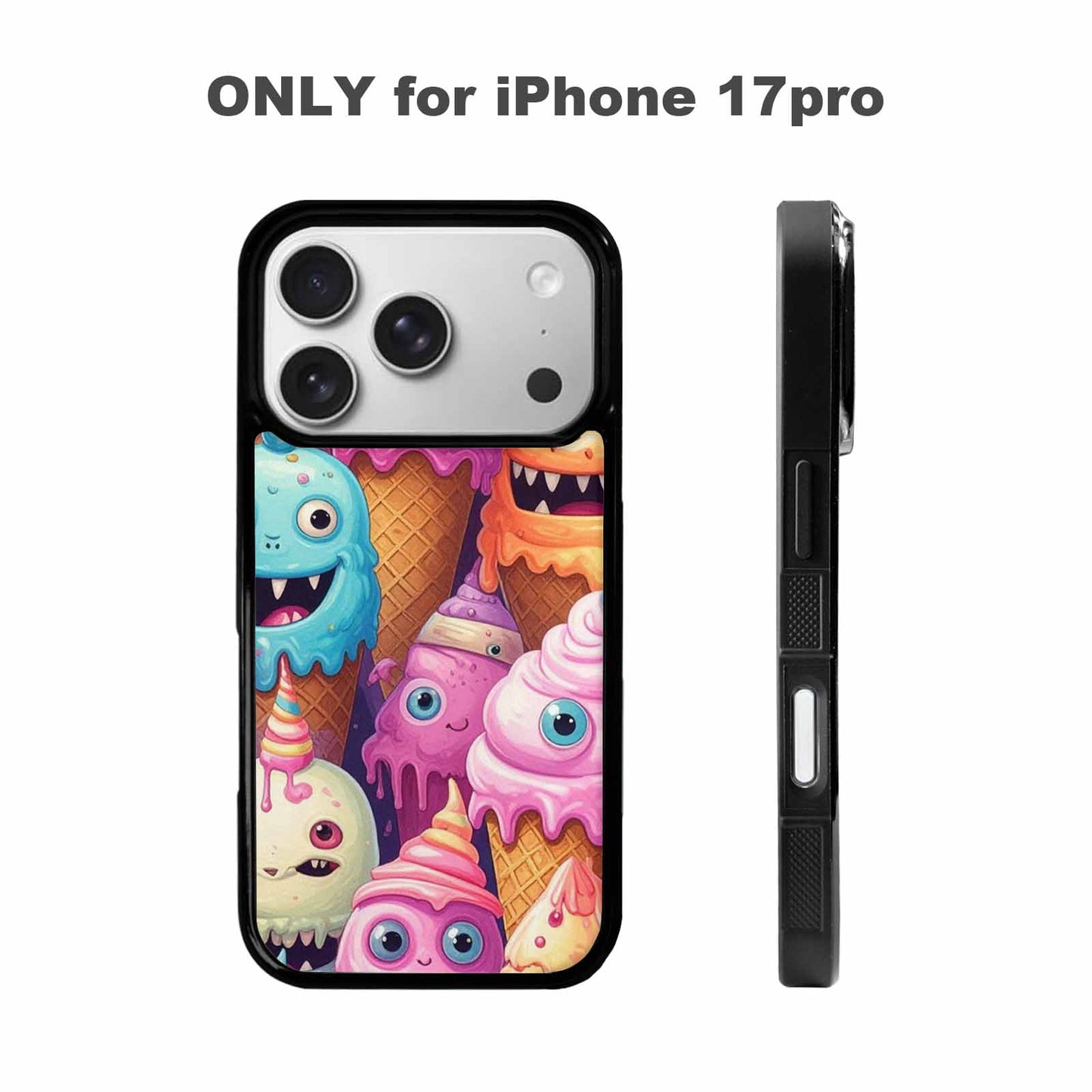 iPhone 17 Pro Case — Melting Icecream Cone Monster Original Art, Custom Phone Case