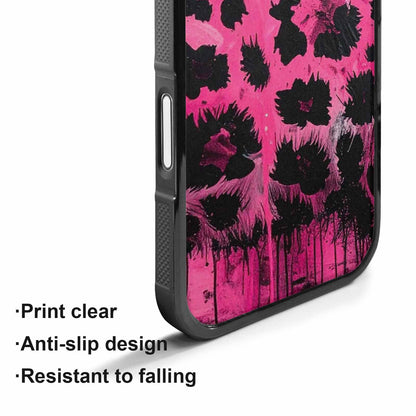 iPhone 17 Case — Black &amp; Pink Ink Animal Print, Custom Print Case Cover