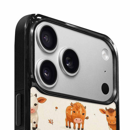 iPhone 17 Pro Case — Small Cow Animal Print Art Animal, Original Design Phone Case