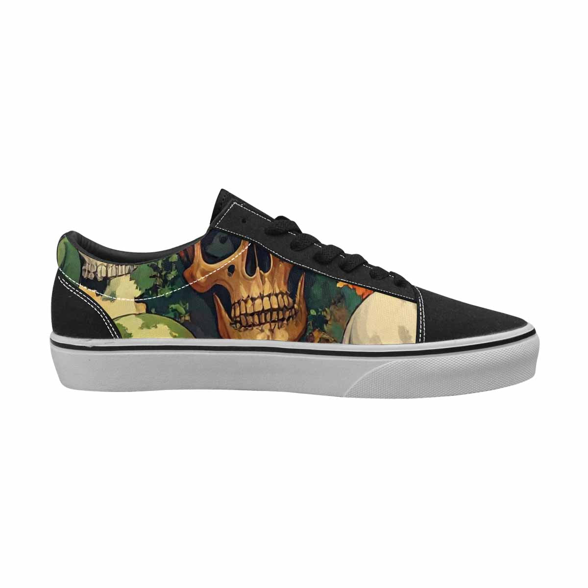 WOMEN'S Skulls  Camo Skulls Lace-Up Canvas Neon Fantasy Shoes