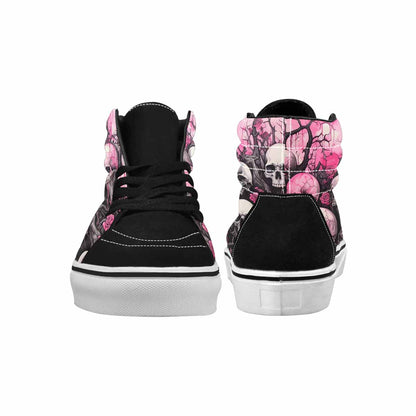 MEN'S Skull Roses High Top Canvas Cottagecore Custom Sneakers
