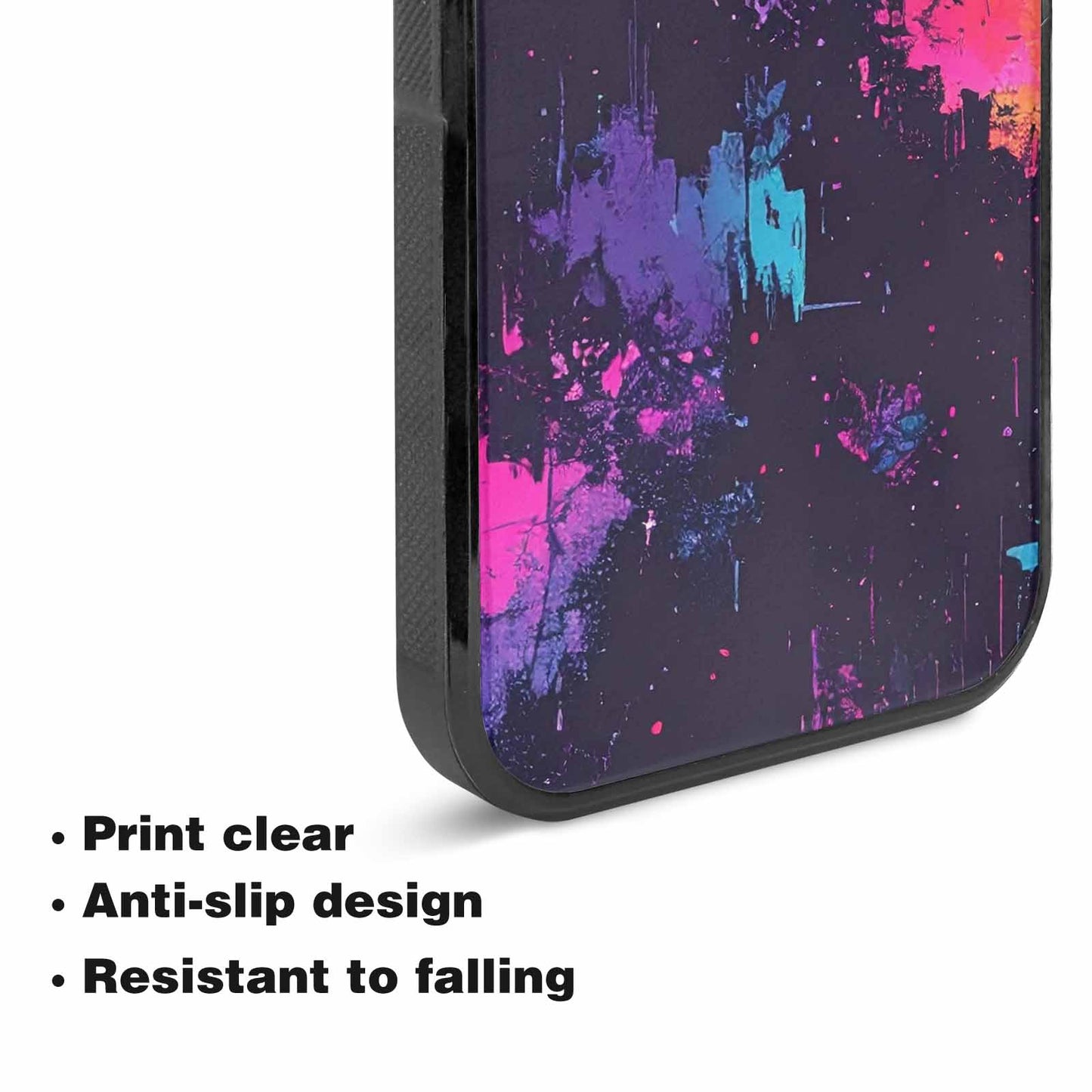 iPhone 15 Case — Glitch Dark Art Seamless Pattern Vibrant, Unique Phone Case Design